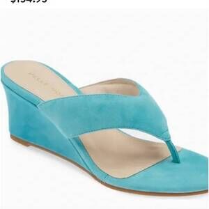 NEW PELLE MODA women's abi wedge sandal in aqua